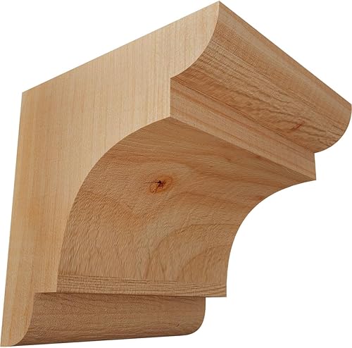 Miniatura 112 de Ekena Millwork COR04X12X12NEB00RWR 4 pulgadas de ancho x 12 pulgadas de profundidad x 12 pulgadas de alto New Brighton Rough Sawn Corbel, cedro rojo