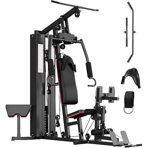 GarveeLife Home Gym Equipment Machine, Full Body Workout Machine with 150 LBS Weight Stack,