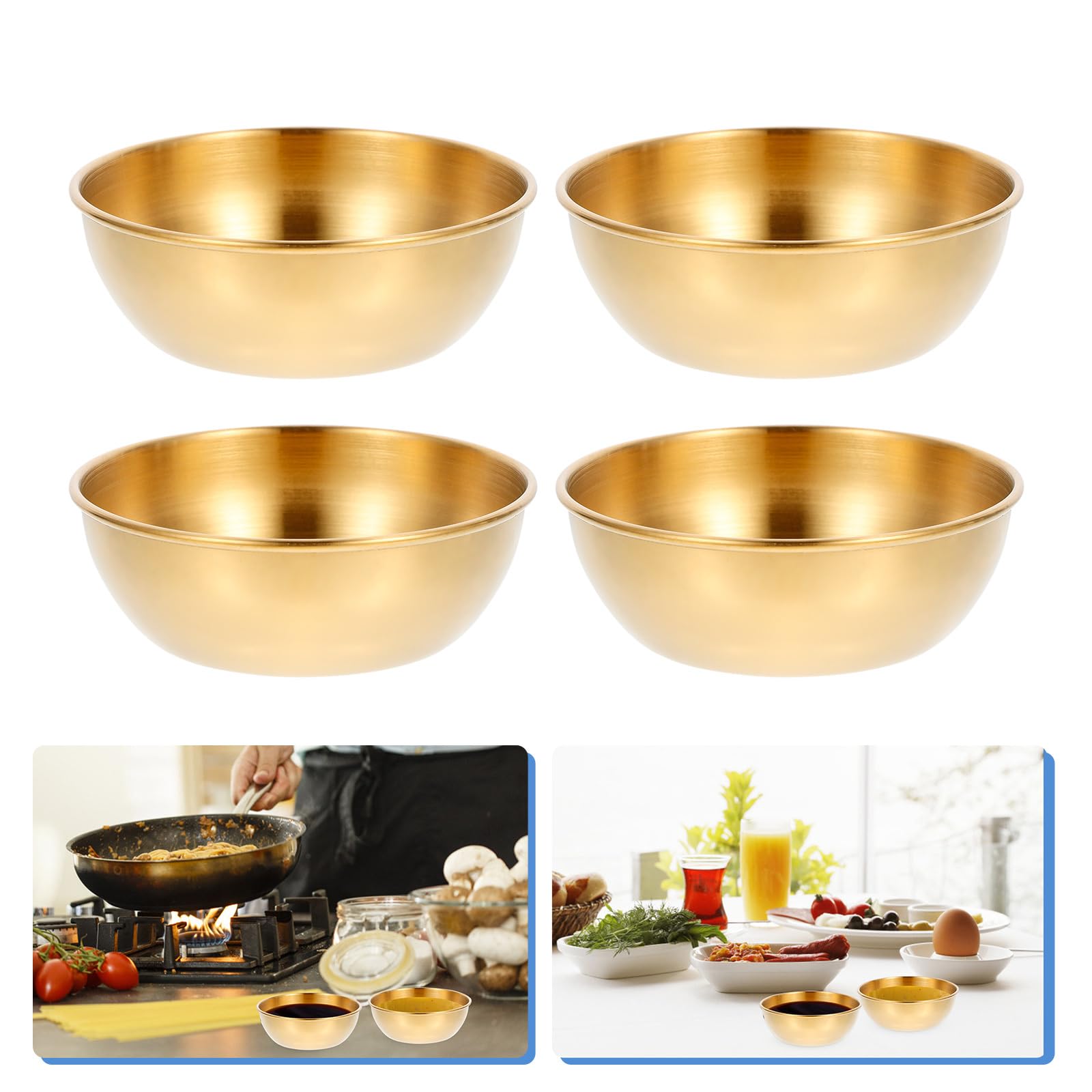 Cabilock 9 Pièces Coupelles à Condiments En Acier Inoxydable - Petits Bols à Sauce Et Trempette Réutilisables