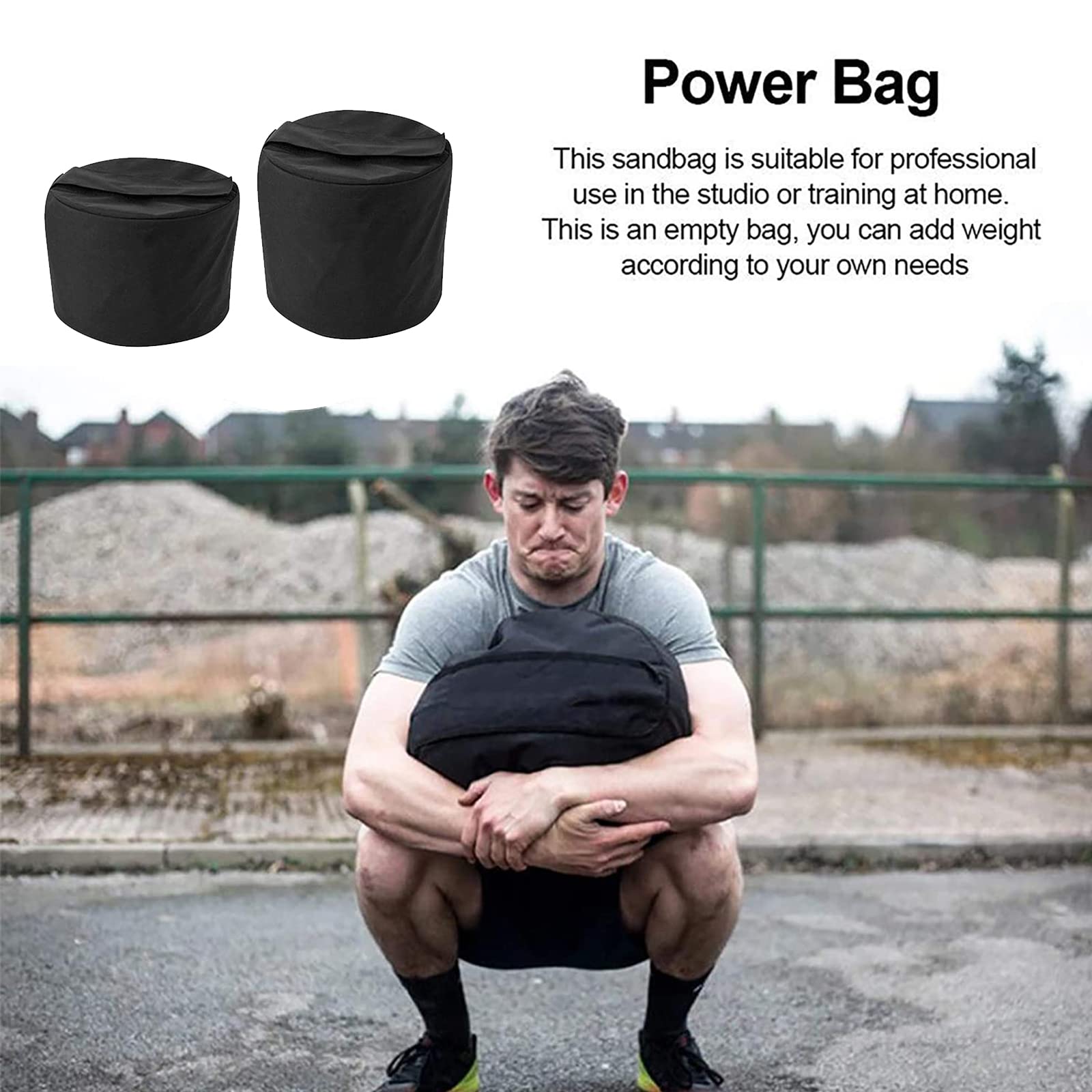 Sacos de arena para fitness, gimnasio, resistente, para fitness, entrenamiento funcional, ejercicio de entrenamiento cruzado y con bolsas de arena ajustables