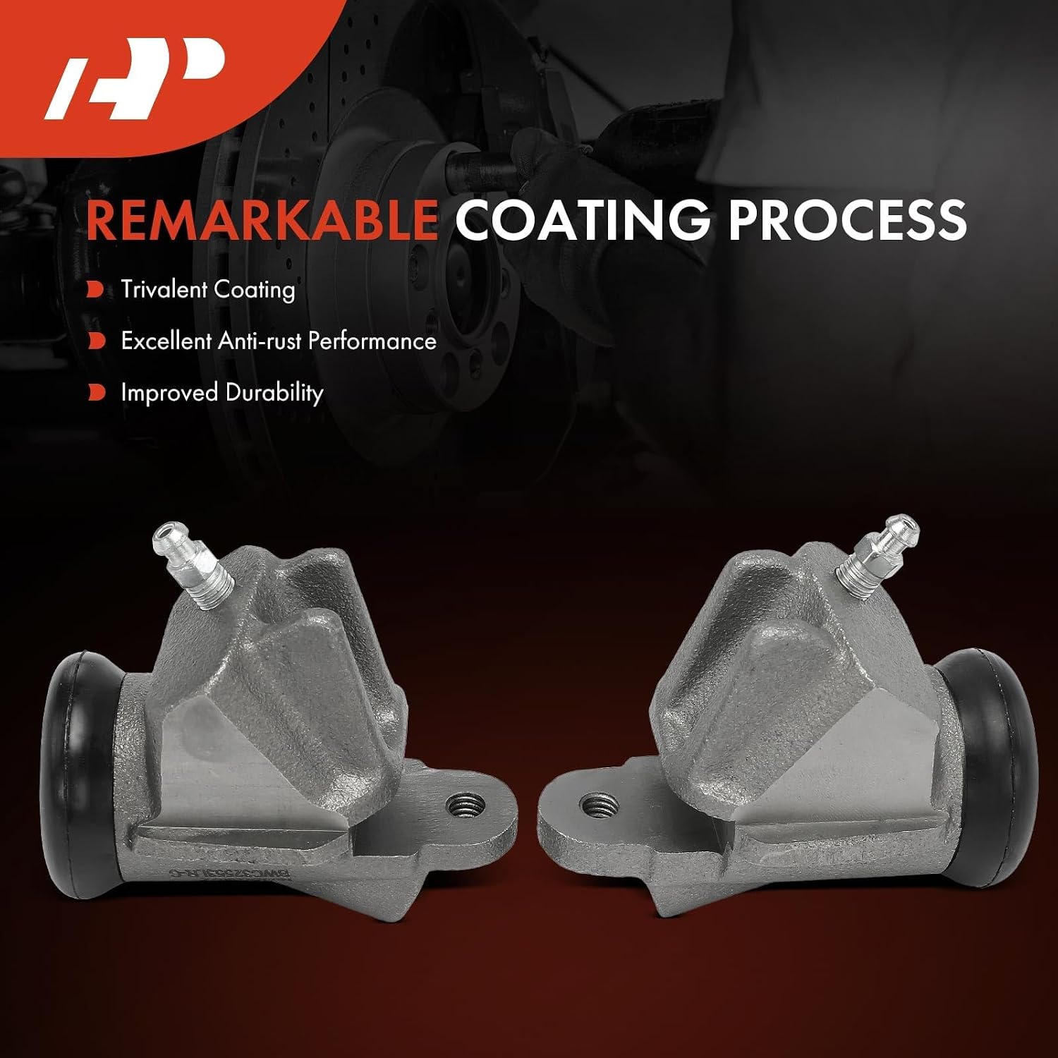 A-Premium Front Driver and Passenger Lower Drum Brake Wheel Cylinder Compatible with Select Plymouth Models - Belvedere, Custom, Fury, Savoy, Suburban, 1959, 2-PC Set - Replace# 1857053