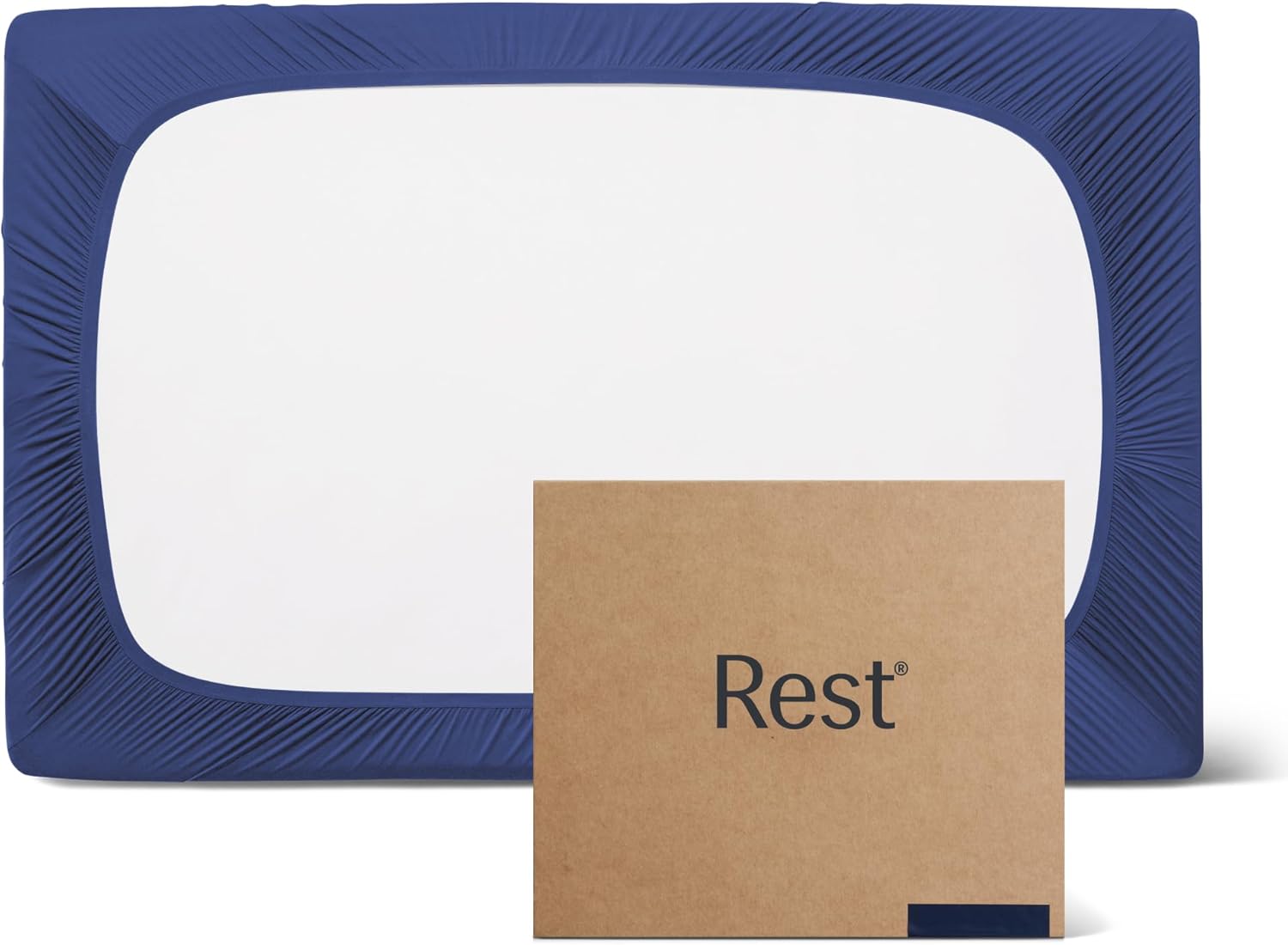 REST Evercool+ Fitted Sheet, Twin Size, Midnight Blue, 13" Deep (up to 15), Breathable Bedding for Hot Sleeper and Night Sweats, Bed Sheet with Ionic+ Self-Cleaning Silver Yarn for Sensitive Skin