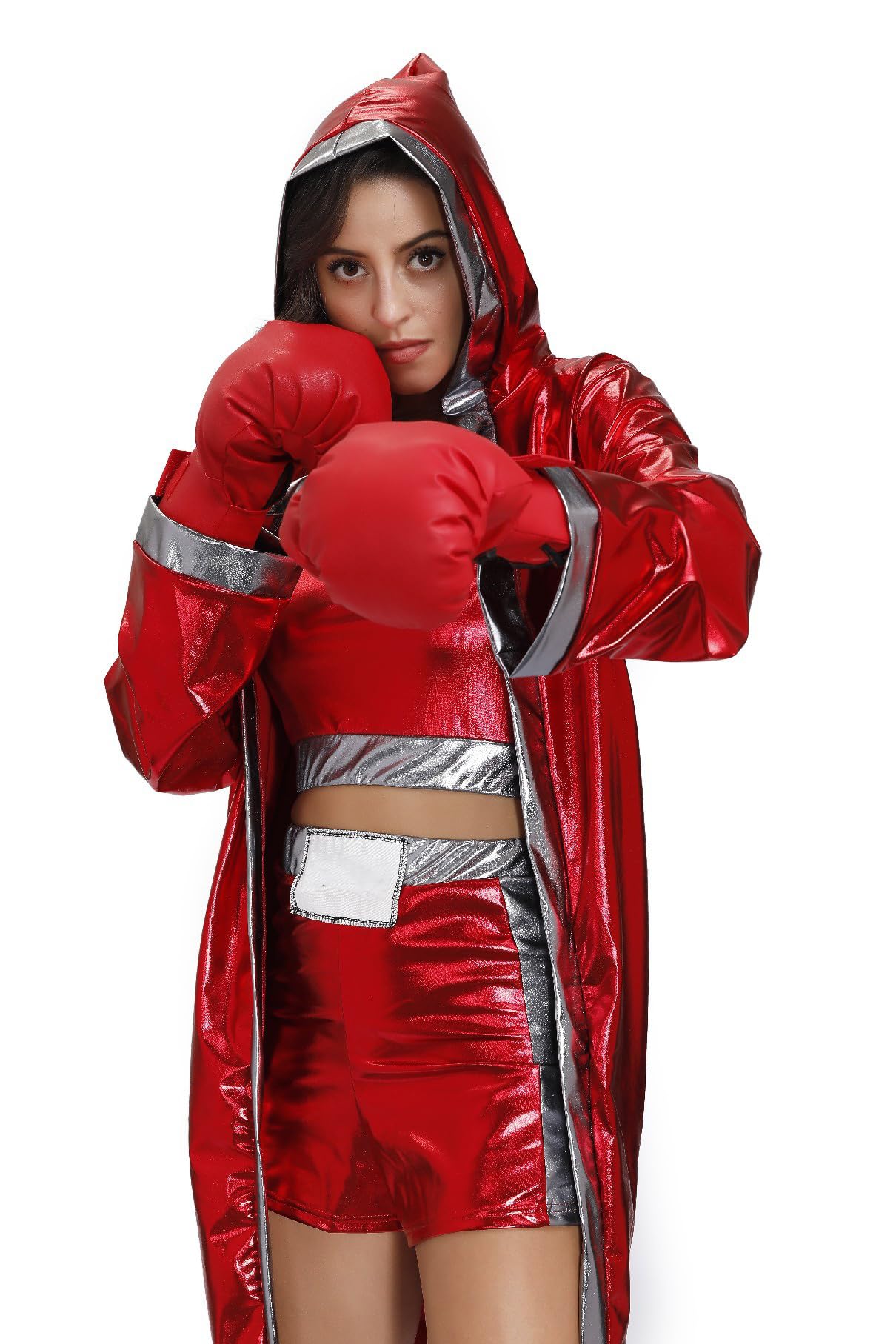 Lot de 3 peignoirs de boxe avec capuche personnalisés pour Halloween, fêtes d'anniversaire et événements à thème