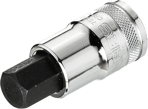 ARES 70120-12-Inch Drive 0.551 in Hex Bit Socket - Zócalos de acero CR-V tratados térmicamente y brocas mecanizadas CNC de acero S2