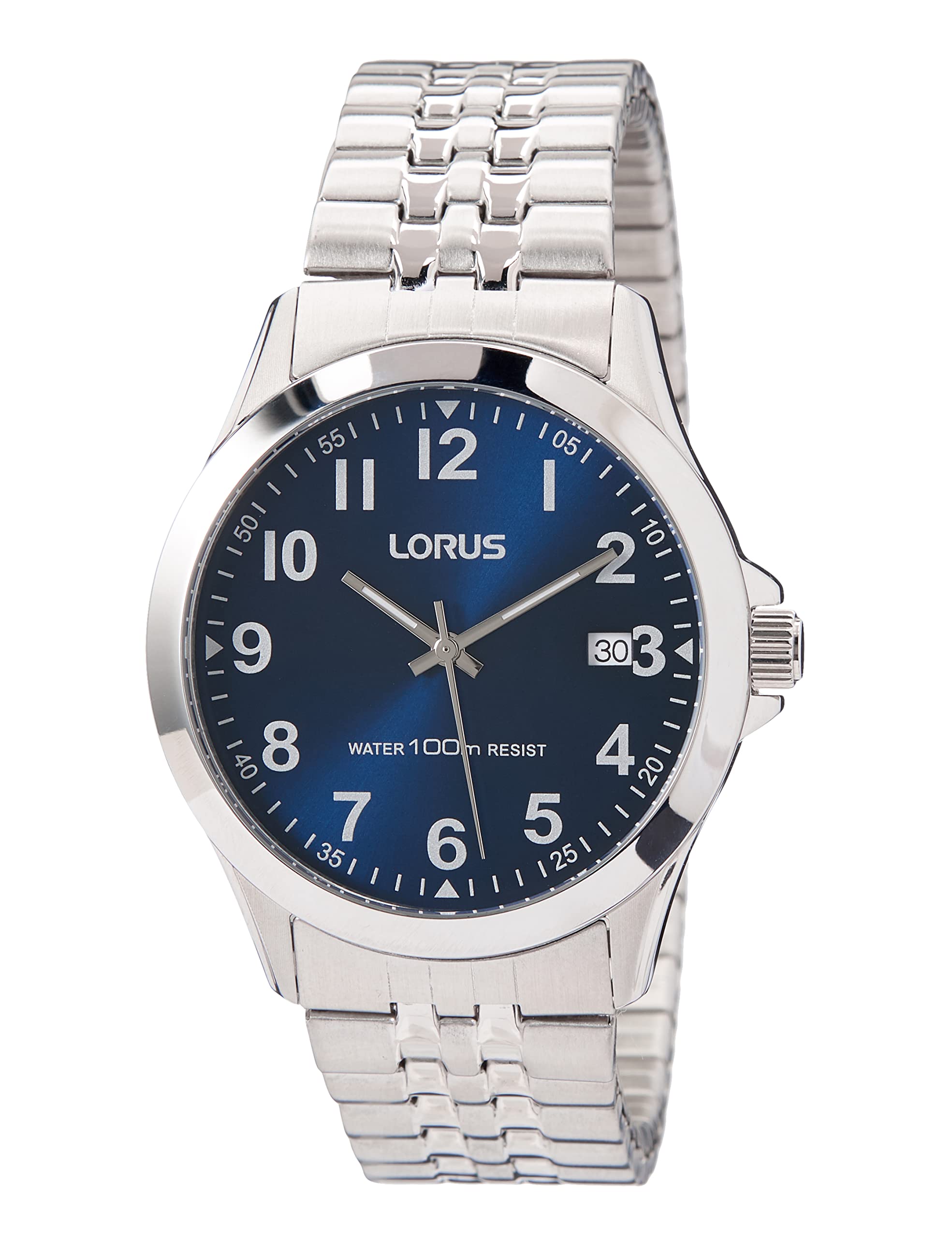 Lorus Klassik Herren-Uhr Edelstahl mit Metallband