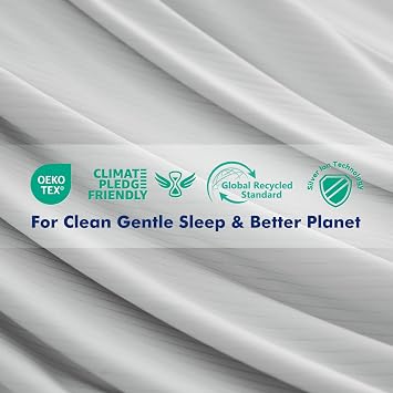Elegear Silver Infused Cooling Pillow Cases for Hot Sleepers, Clean Fabric Cooling Pillowcase Q-Max>0.5, Softer Than Silk Pillow Cases for Hair & Skin, Zipper Pillowcase Cover Set of 2-Standard, Gray