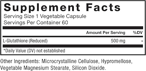 Miniatura 6 de FORCE FACTOR Suplemento de glutatión, suplemento antioxidante con glutatión reducido de 500 mg para una absorción y eficacia superiores, forma