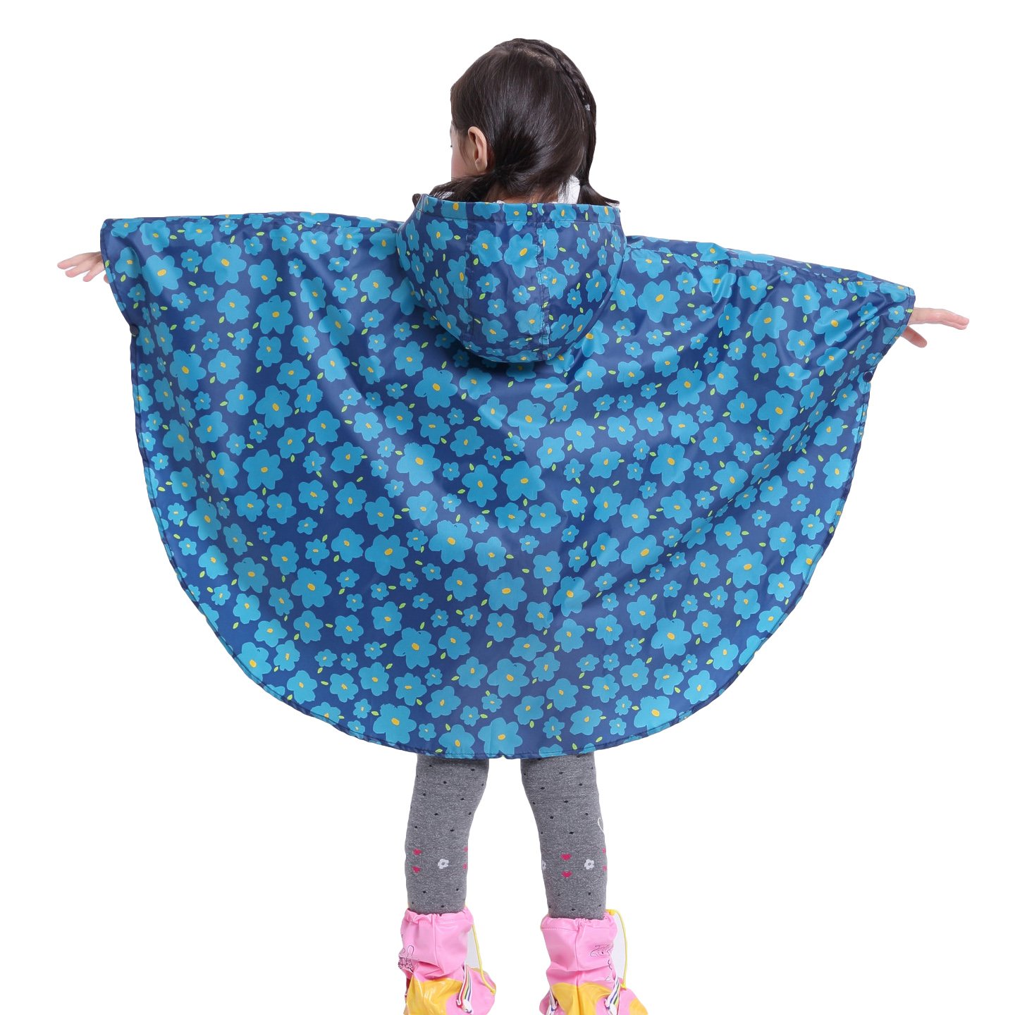 Bambini Impermeabile Giacca da Pioggia Poncho da Pioggia Bambina Incappucciato Riutilizzabile Cappotto di Pioggia Bello come Materiale e ha la Sua Sacca 1-12 anni