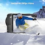 AKASO Brave 7 4K60FPS Appareil photo - Imperméable sous l'eau IPX8 20MP WiFi avec caméra tactile EIS 2.0 Zoom Support Contrôle de la voix externe Mic avec 2X 1350mAh Piles