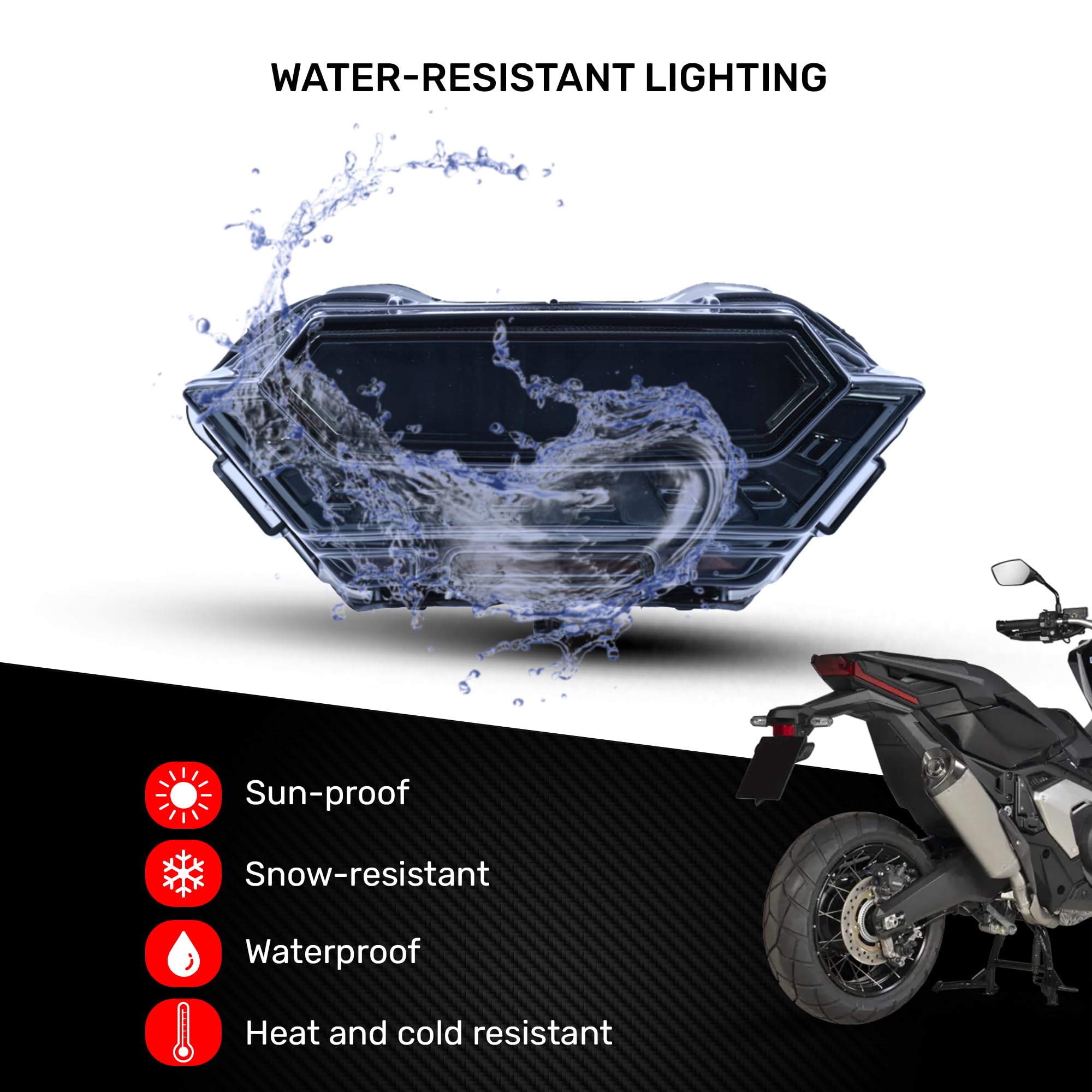 aVDB-moto Fanale Posteriore/Luce Stop LED compatibile con HONDA X-ADV XADV X ADV 750 RC95 2017-2020, X-ADV XADV X ADV 750 RH10 2021-2022
