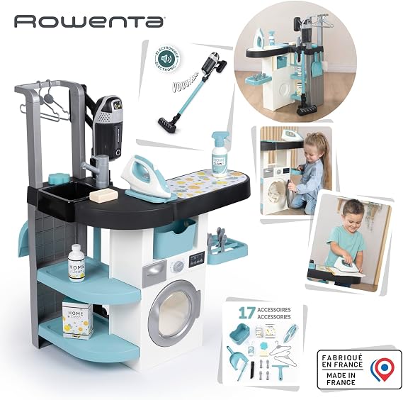 Smoby, 330320, Rowenta Wash & Clean Çamaşırhane Oyun Seti