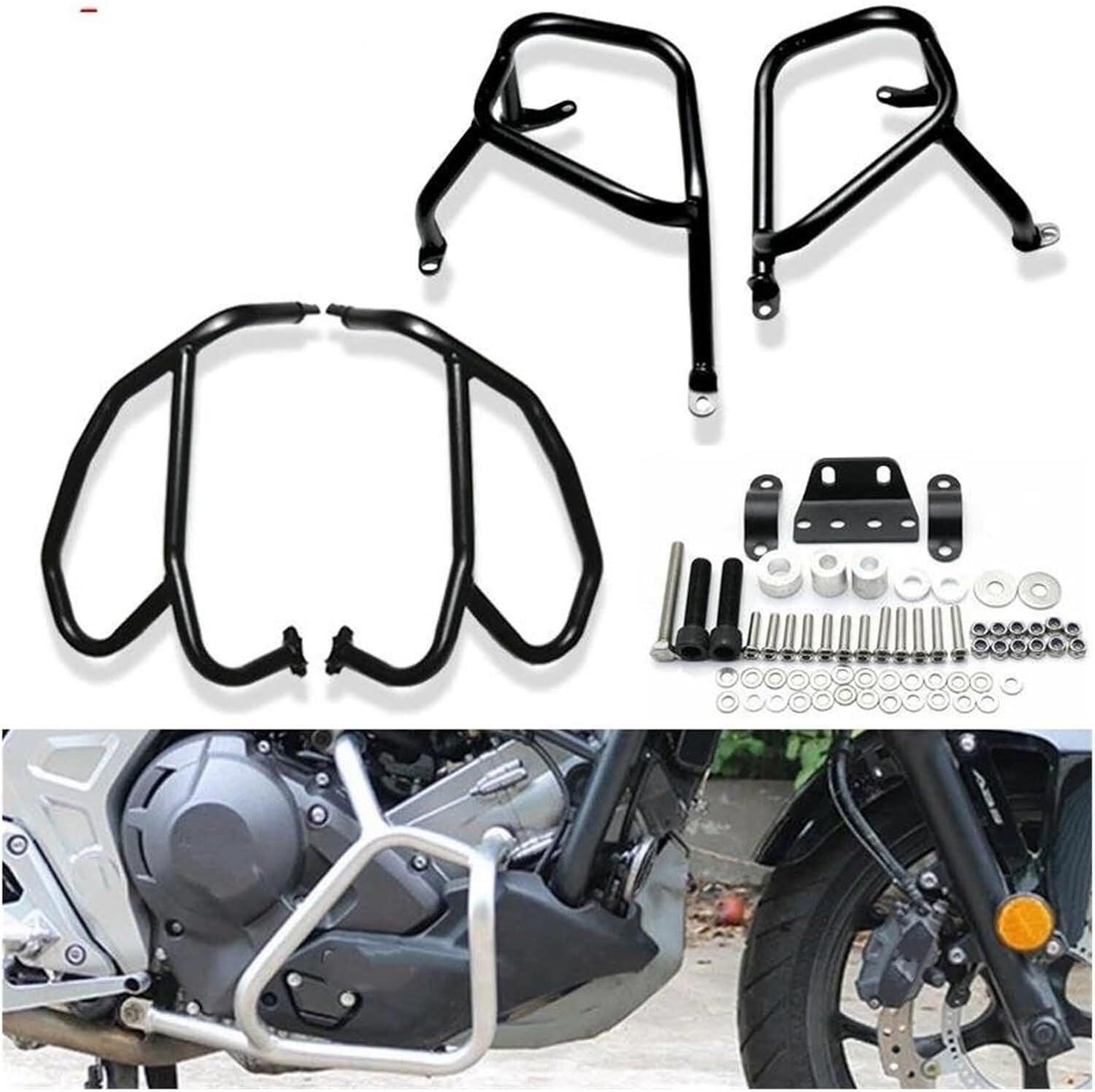Barre protezione moto Per telaio barra di protezione superiore e inferiore per moto NC750X NC 750X 2021 2022 2023 per la del motore