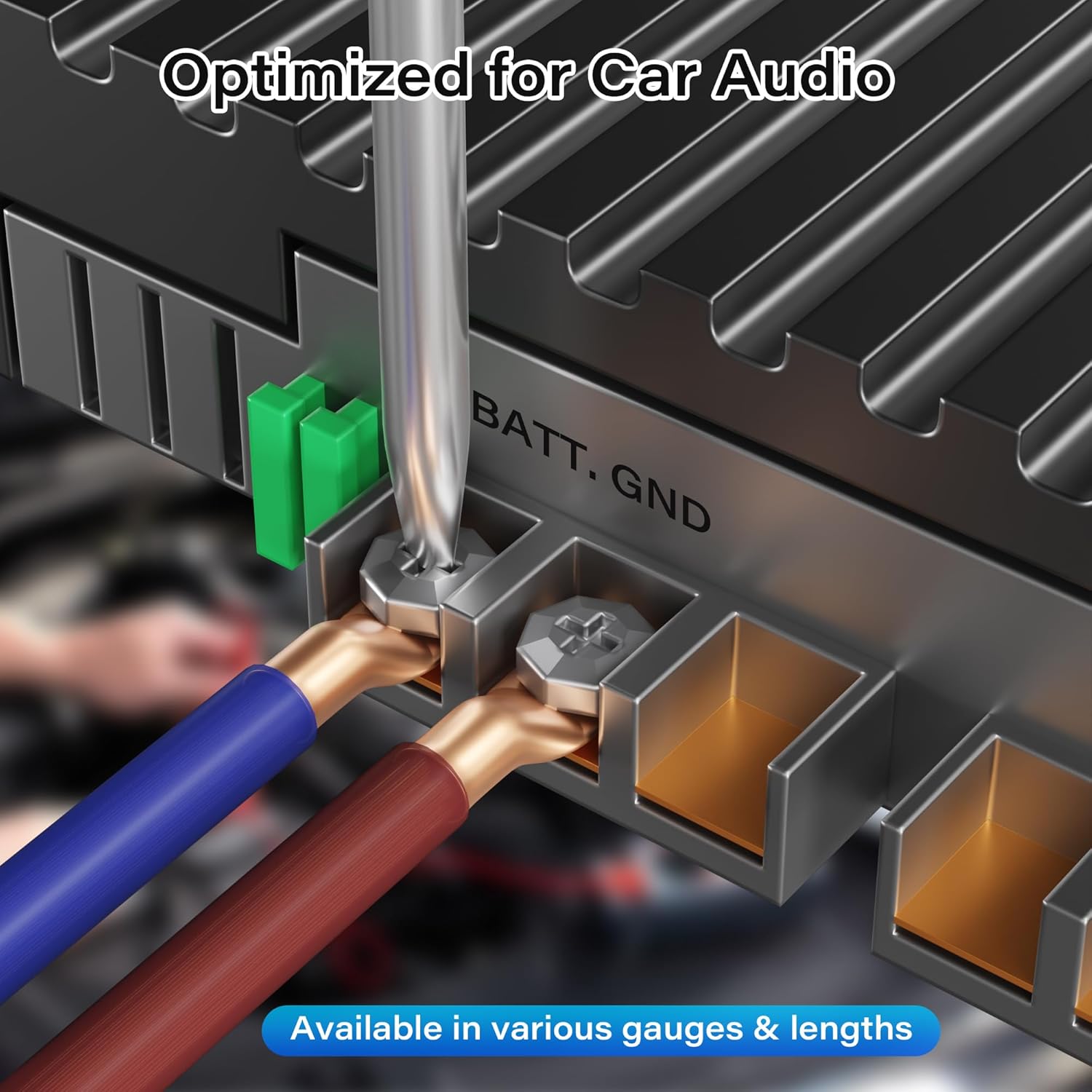 1/0 Gauge AWG Battery Cable Wire Kit 20 Ft Blue+5 Ft Brown, Primary Automotive Power & Ground Wire CCA All-in-One Set for Car Audio RV Amp Marine Inverter +Lugs, Heat Shrink, Cutter &Crimping Tool