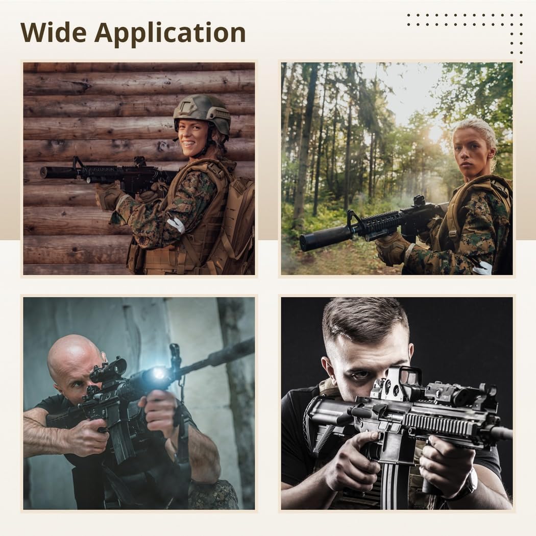 Quick Release Suppressor Cover in Oxford Cloth, 8.7In Airsoft Silencer Cover, Heat Resistant Muffler Baffler Protector with Molle System for Shooting and Hunting