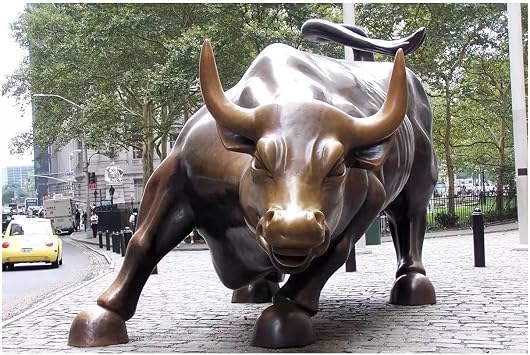 The Wall Street Bull Gallery-Wrapped Canvas Giclee Wall Art Print by Unknown Artist