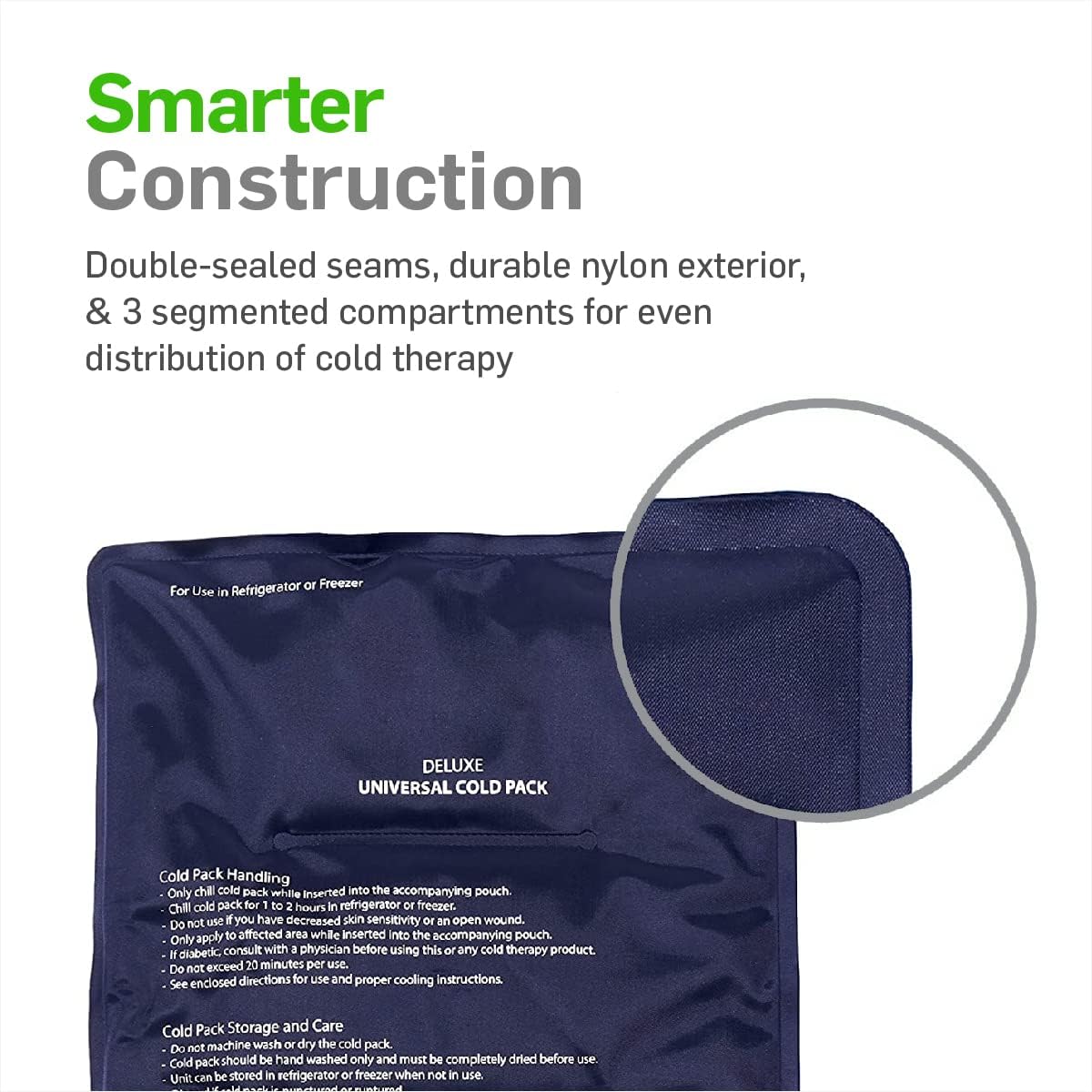 NatraCure Universal Large Gel Cold Pack Ice Wrap - 717-RET - Reusable Ice Compress with Straps for Shoulder, Back, Knee, Hip, Elbow, Ankle - Pain Relief of Injuries, Swelling, Aches, Bruises, Sprains