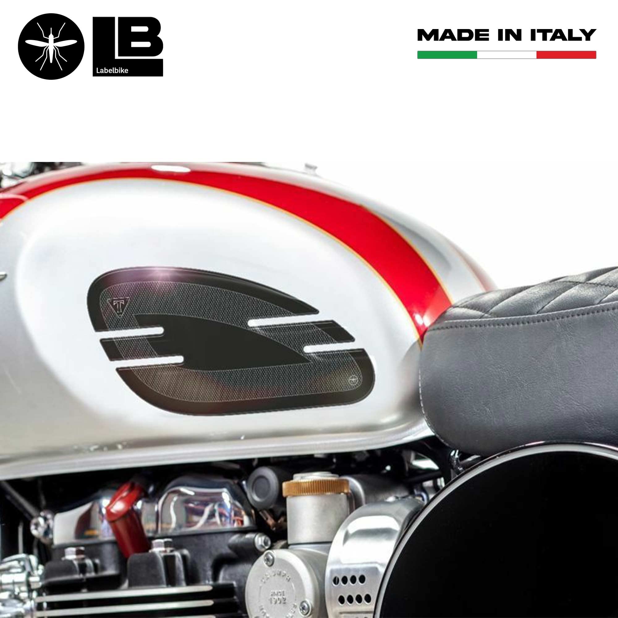 Autocollants 3D Protection Réservoir Pour Moto Guzzi V7 Neuf - 2 Pièces, Résine, Résistants Aux Rayures