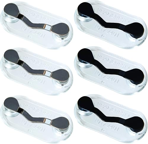 Readerest Soportes magnéticos para gafas, pasador magnético, (acero inoxidable, 3 paquetes y 3 paquetes negros, 3 unidades), imanes para gafas para