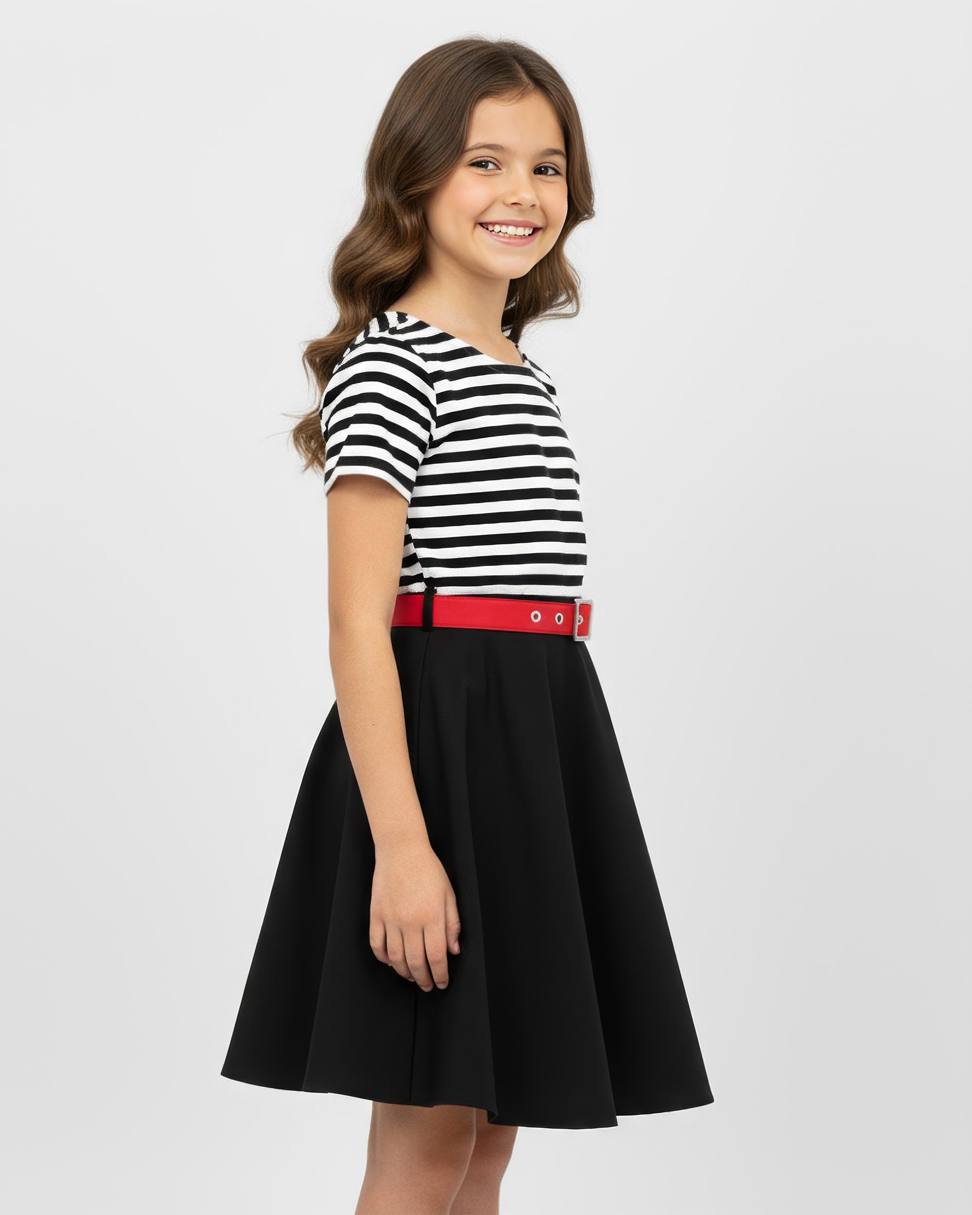 BlackButterfly Robe Fille Maria Rayures Bicolore Cérémonie