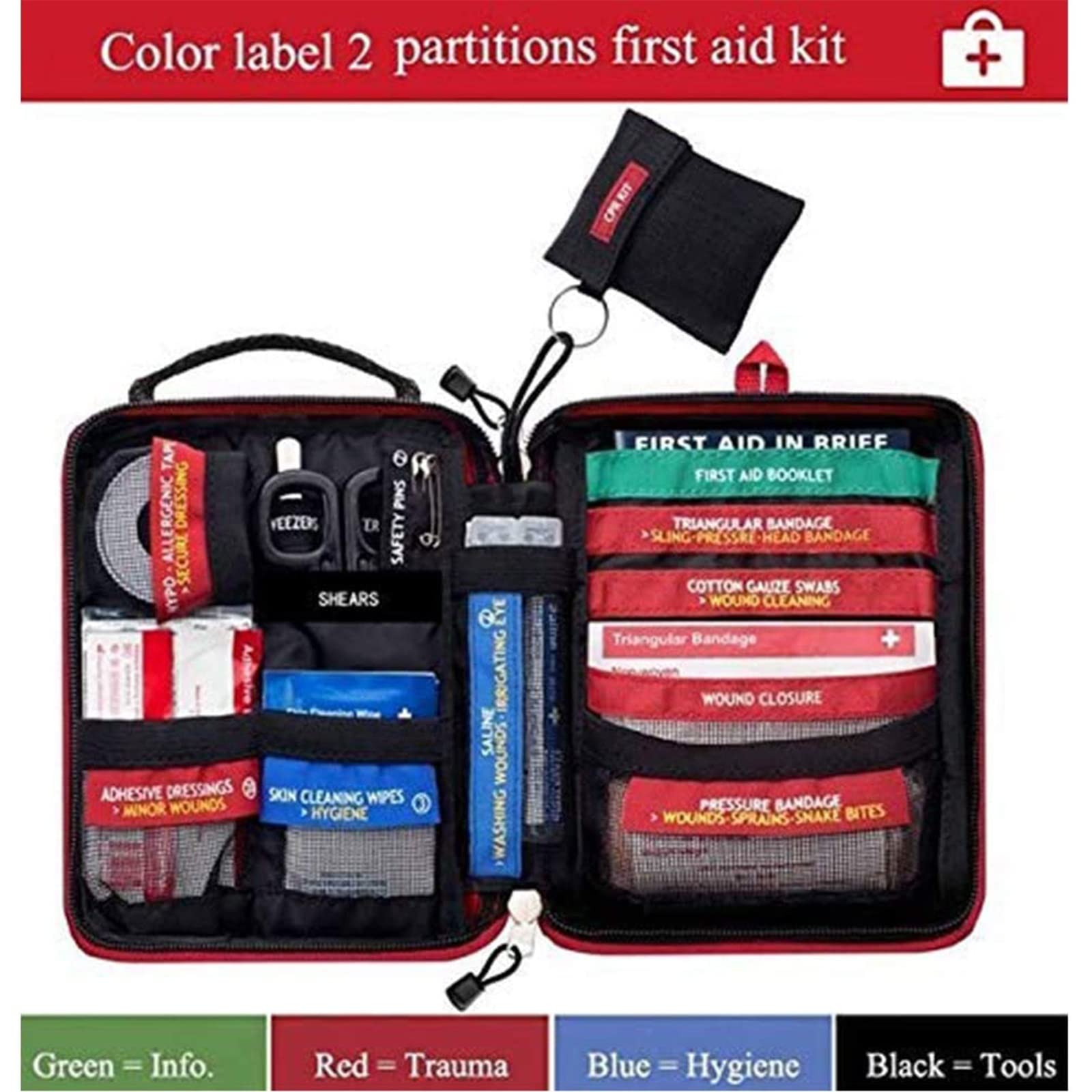 Przenośna apteczka pierwszej pomocy, apteczka pierwszej pomocy, Oxford Cloth Home Medical Storage Bag, do samochodu, turystyki pieszej, kempingu, podróży, biura, sportu, polowania