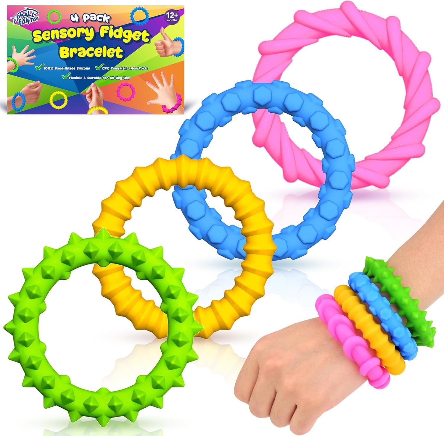 Sensory Fidget Toys Kids Toddlers Pack Chew Sensory Bracelet