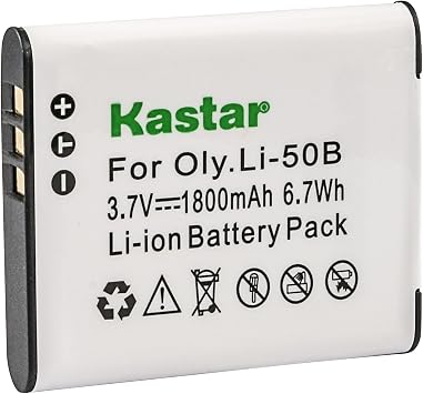 Kastar LI-50B Replacement Lithium-Ion Battery for Olympus Tough 8000, Tough 6000, Stylus 1030 SW, Stylus 9000, Stylus 1010, Stylus 1020 Digital Camera