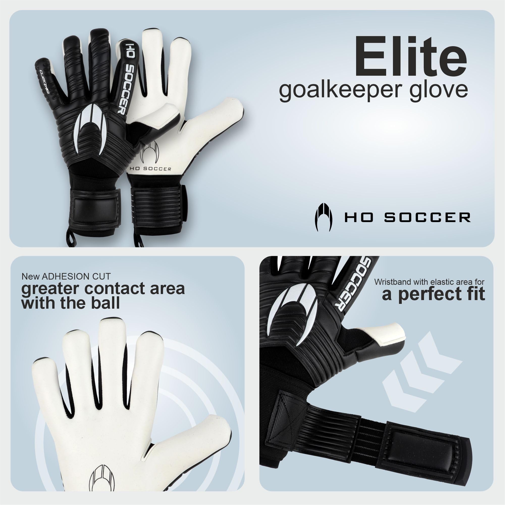 HO Soccer Aktero Adhesion Guantes de Portero, Unisex Adulto