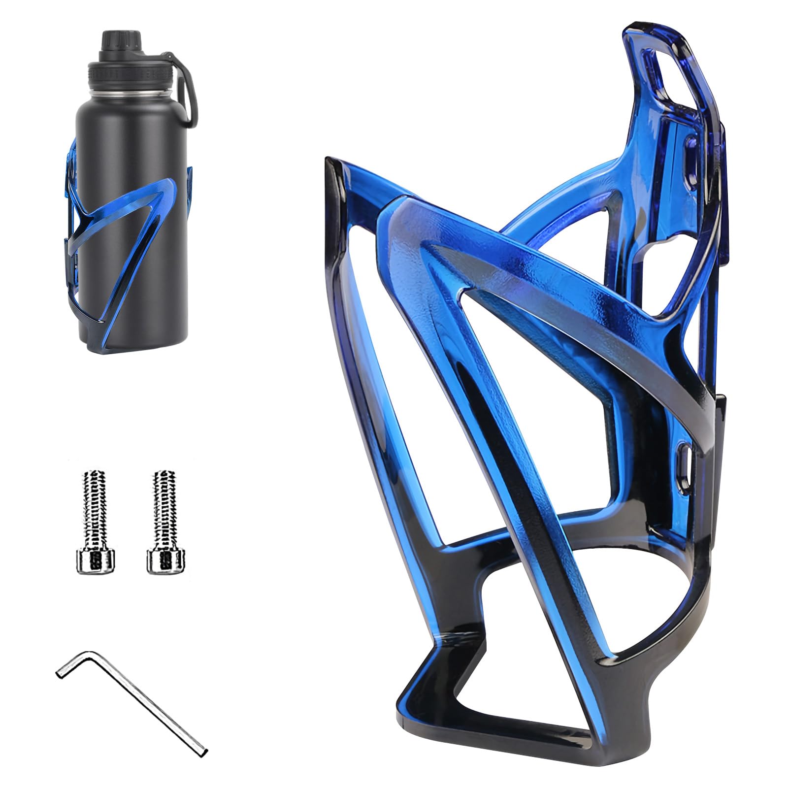 2 Piece Water Bottle Holder for Bike MTB Cup,13.5cm *7cm Mountain Bike Water Bottle Holder Cage with Screws Tool (Color E)