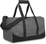 30 Liter, 17 Inch Canvas Duffle Bags for Men and Women – Travel Weekender Overnight Carry-On Shoulder Duffel Tote Bags (Red)
