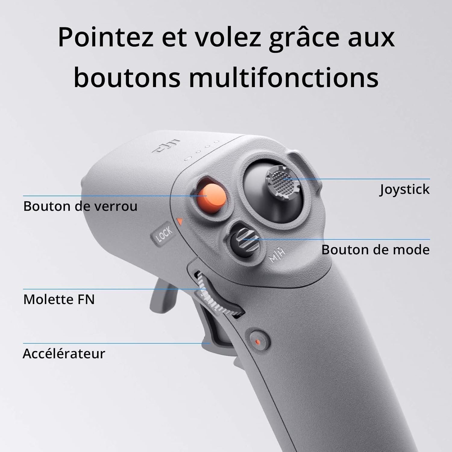 DJI RC Motion 2 - Immersive Intelligent Controller, Multi-Directional Operation, Multifunctional et Intuitive FPV Drone Accessory