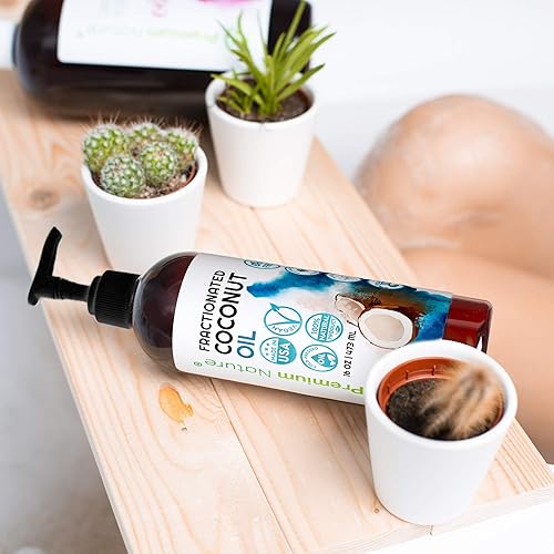 Miniatura 3 de Aceite de coco fraccionado crema hidratante para la piel aceite para el transporte natural y puro aceite de masaje crema hidratante de la piel