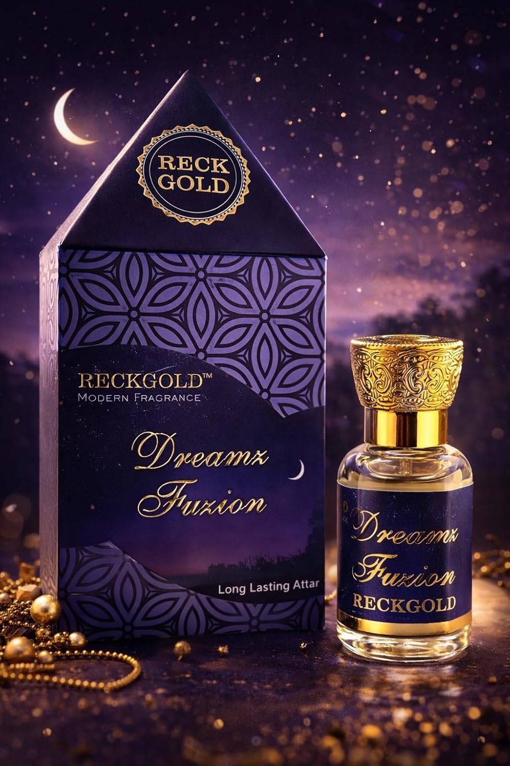 RECKGOLD Modern Fragrance Roll-On Attar Perfume Set of 2 (10ml Each) β Divine & Dreamz Fuzion | Long Lasting, Alcohol-Free Premium Ittar for Men and Women 2