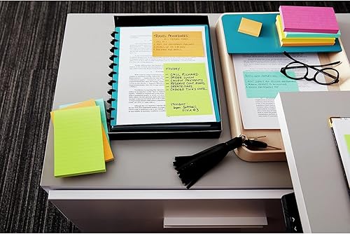 Miniatura 4 de 3M 6555UC Post-it Notes, 3 x 5, 100 hojasbloc, colores Jaipur, 5 blocs por paquete