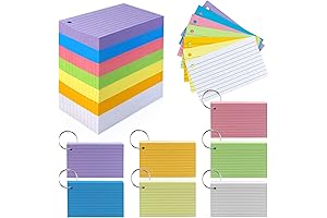 Tecmisse 600 Pieces Index Cards: The Ultimate Study Buddy for Students, Office Workers, and Homemakers