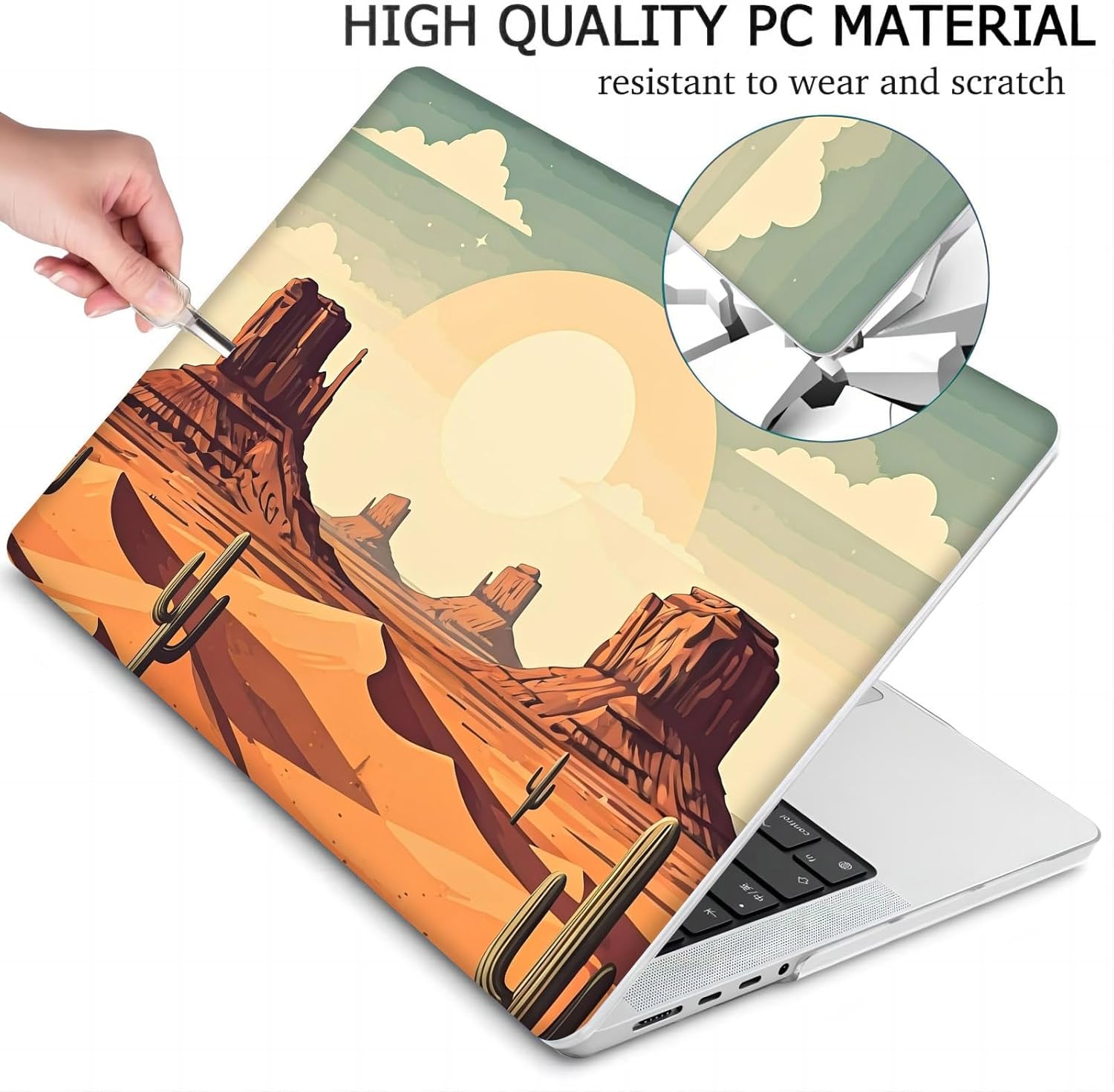 Compatible with MacBook Neo 13-inch, Hard Shell Case with Keyboard Cover and Screen Protector (A3404 A18 Pro chip, 2026 Release) - Cactus MC21345