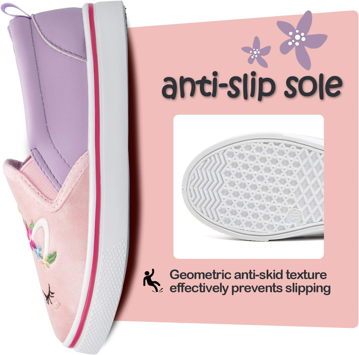 K KomForme Kids Shoes Toddlers Canvas Sneakers Slip on Walking Tennis Shoes for Boys Girls(Toddler/Little Kids/Big Kids) - Image 6