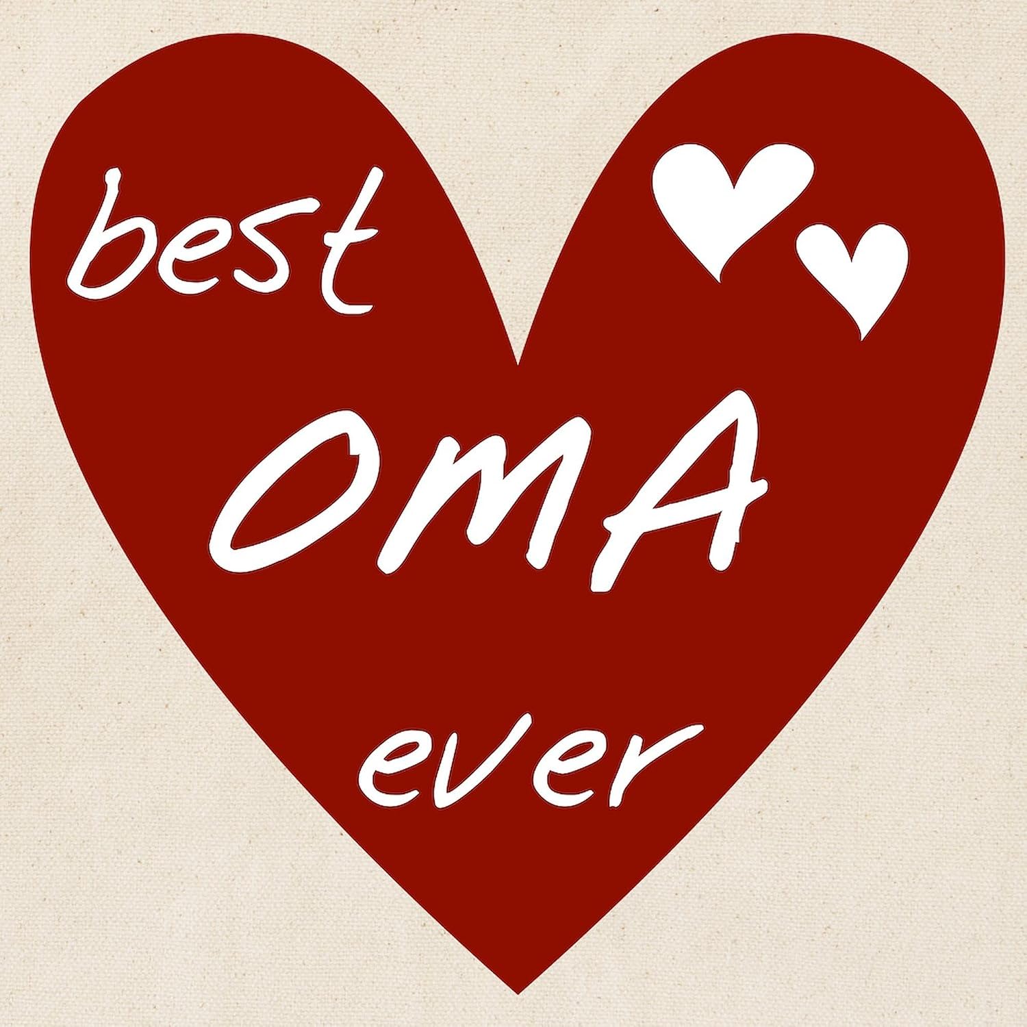CafePress Heart Best Oma Ever Tote Bag Reusable Natural Beige Canvas Shopping Bag