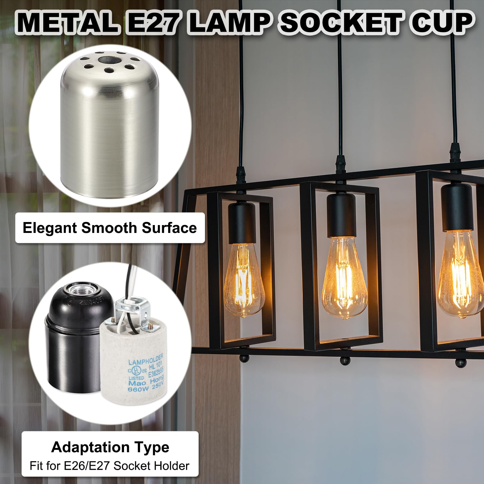 PATIKIL E27 Lamp Socket Cup - Image 3