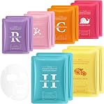 10 Pack Variety Facial Sheet Masks Skin Care Set, Hydrating Bulk Sheet Face Masks Skincare Gifts Set for Women Men, Long Lasting Moisturizing Face Masks Skin Care for All Skin Type(C)