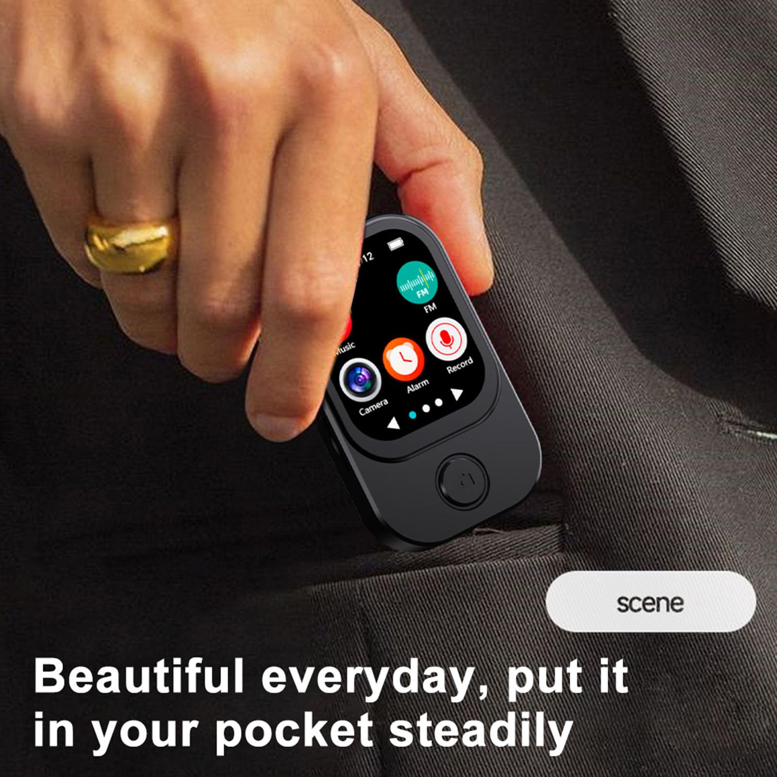 Denash Player MP3 con Bluetooth e WiFi, Lettore MP3 Portatile con Fotocamera, Altoparlante HiFi, Lettori di Musica Touch Screen 2.01 con Emetti (32 g di Piccoli schede di Memoria)
