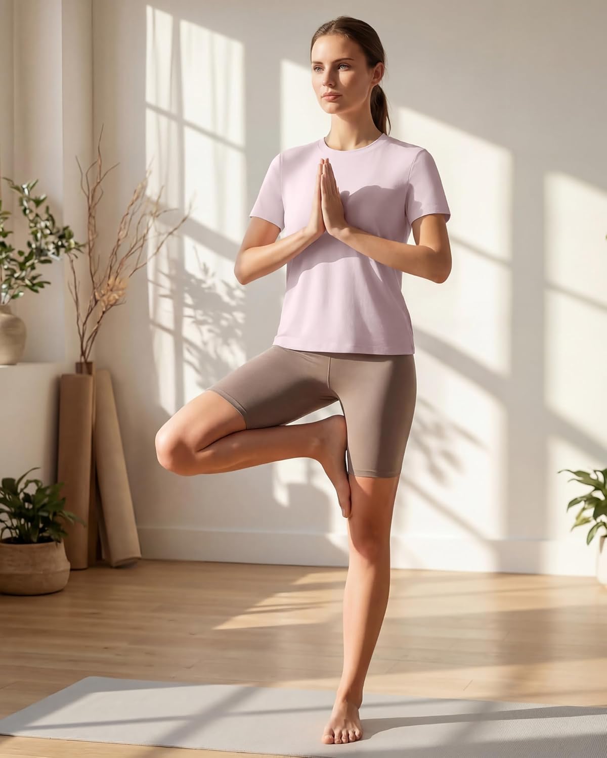 G4Free Soft Lyocell Quick Dry Workout Tops for Women - Running Yoga Athletic Gym Casual Short Sleeve T-Shirt Breathable