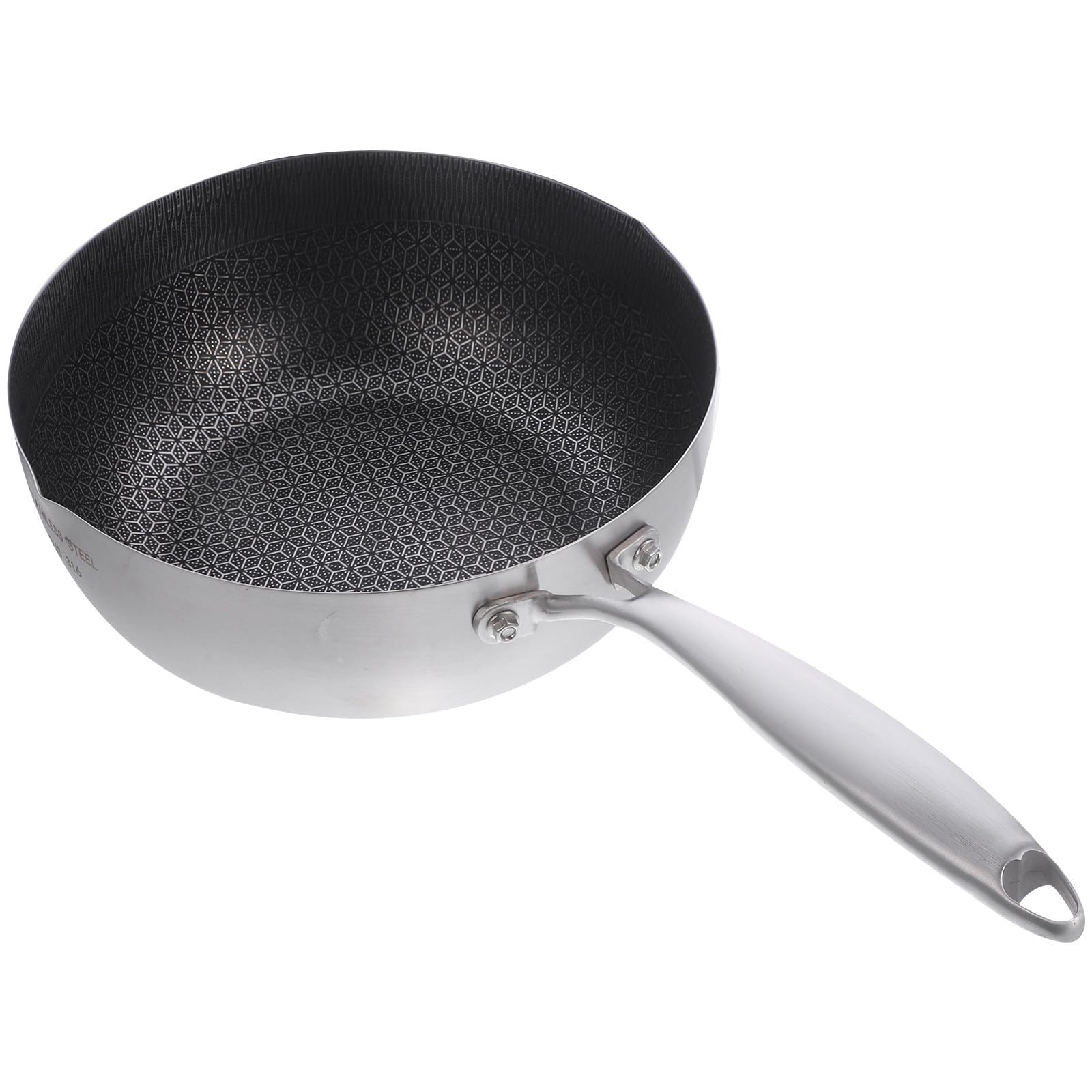 Cacerola de acero inoxidable 304 antiadherente que evita comida pegada y quemaduras