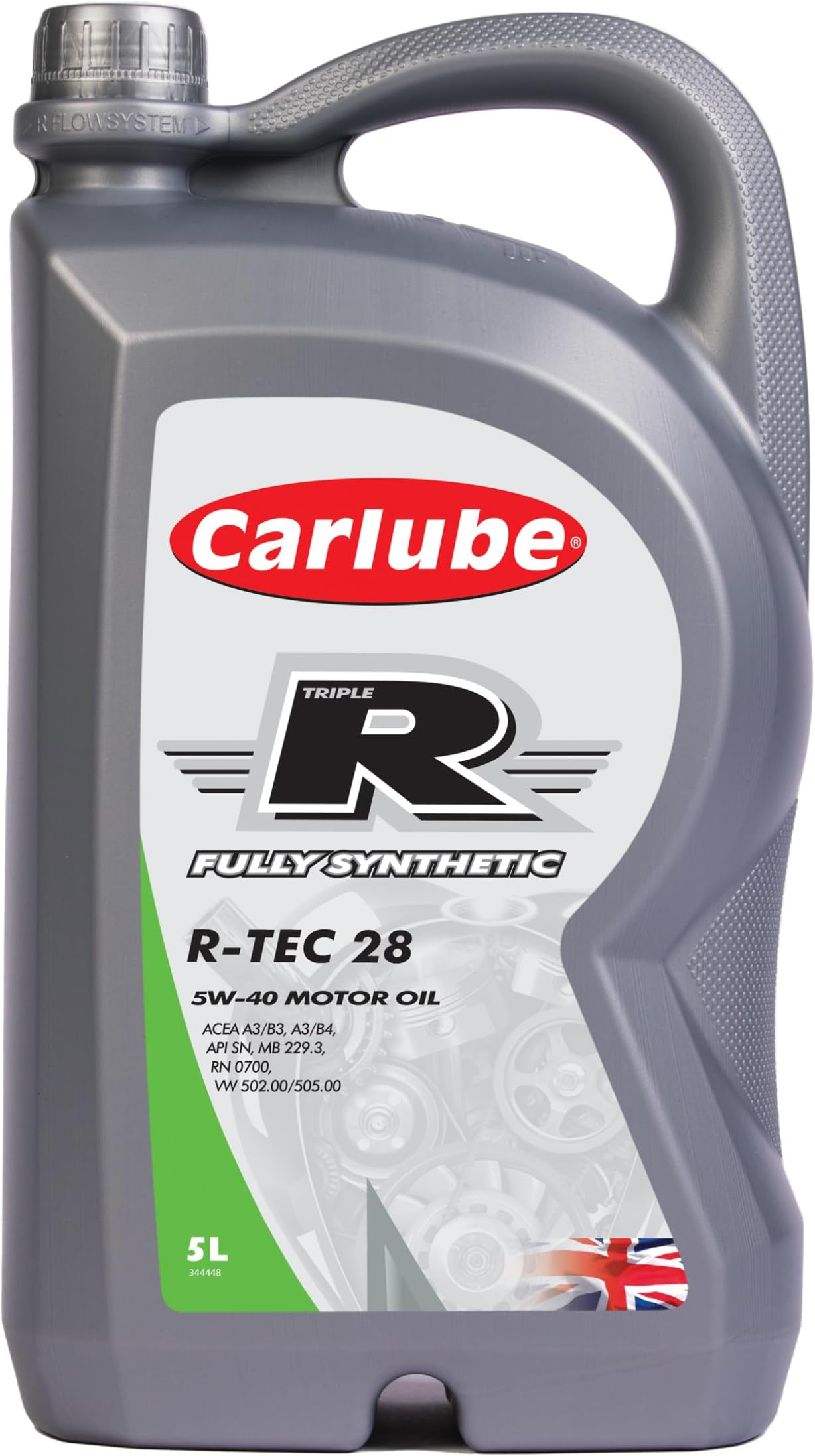 Triple R 5W-40 ACEA A3/B4, API SN Fully Synthetic Engine Oil R-TEC 28 5L
