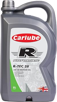 Carlube Triple R 5W-40 ACEA A3/B4, API SN Fully Synthetic Engine Oil R-TEC 28 5L