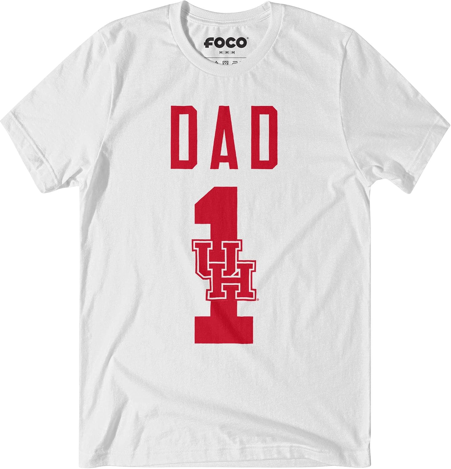 FOCO NCAA Mens NCAA College Team Logo Tee Shirt No. 1 Dad T-Shirt