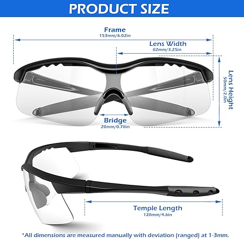 Miniatura 2 de Paquete de 12 gafas de seguridad antivaho para hombres, ANSI Z87.1, resistentes a los impactos, protección ocular para el trabajo