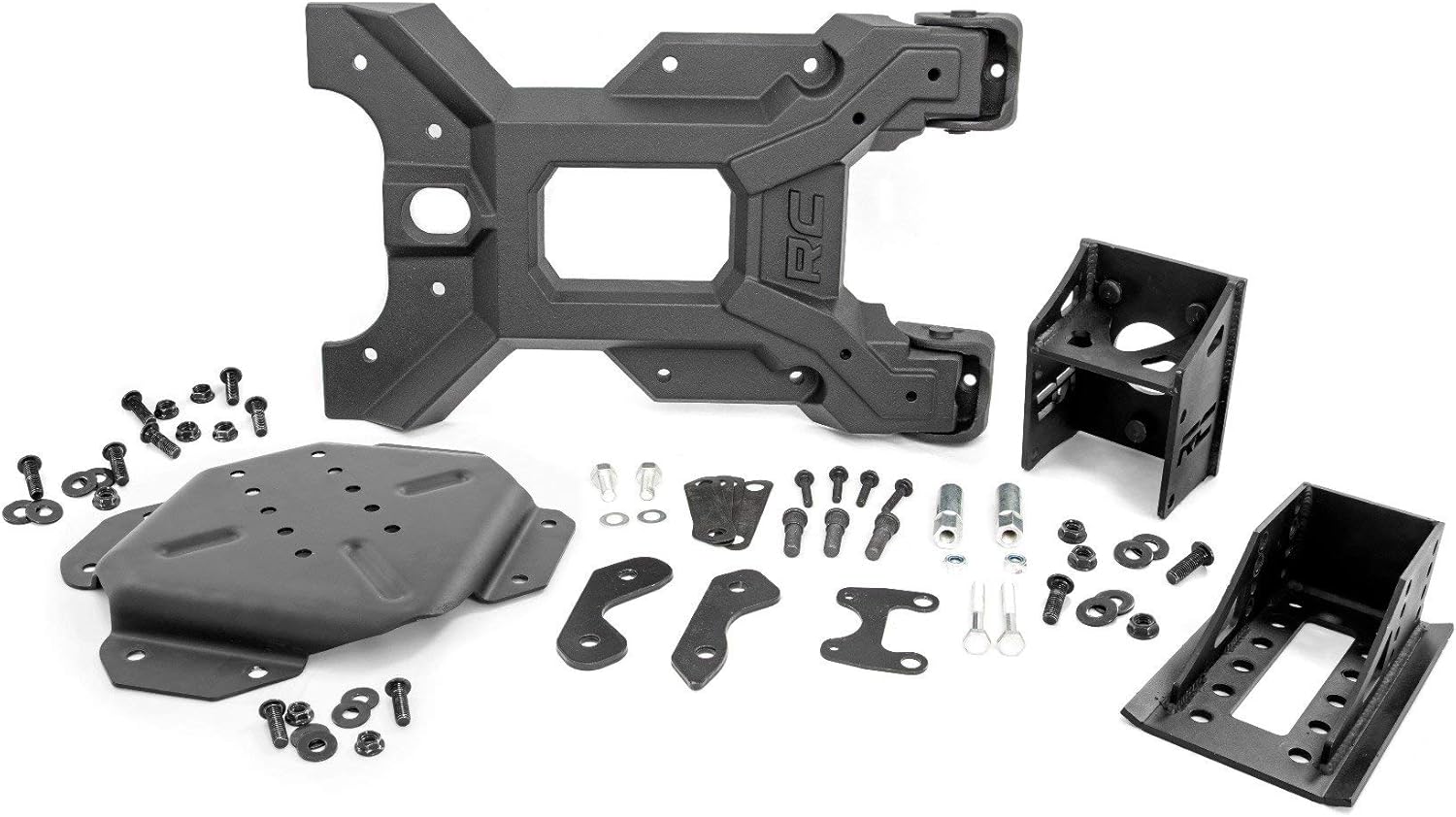 Rough Country Hinged HD Tire Carrier for Jeep Wrangler JK/Unlimited (2007-2018) - Eliminates Tailgate Stress & Weak Hinges, Fits up to 37" Spare Tire