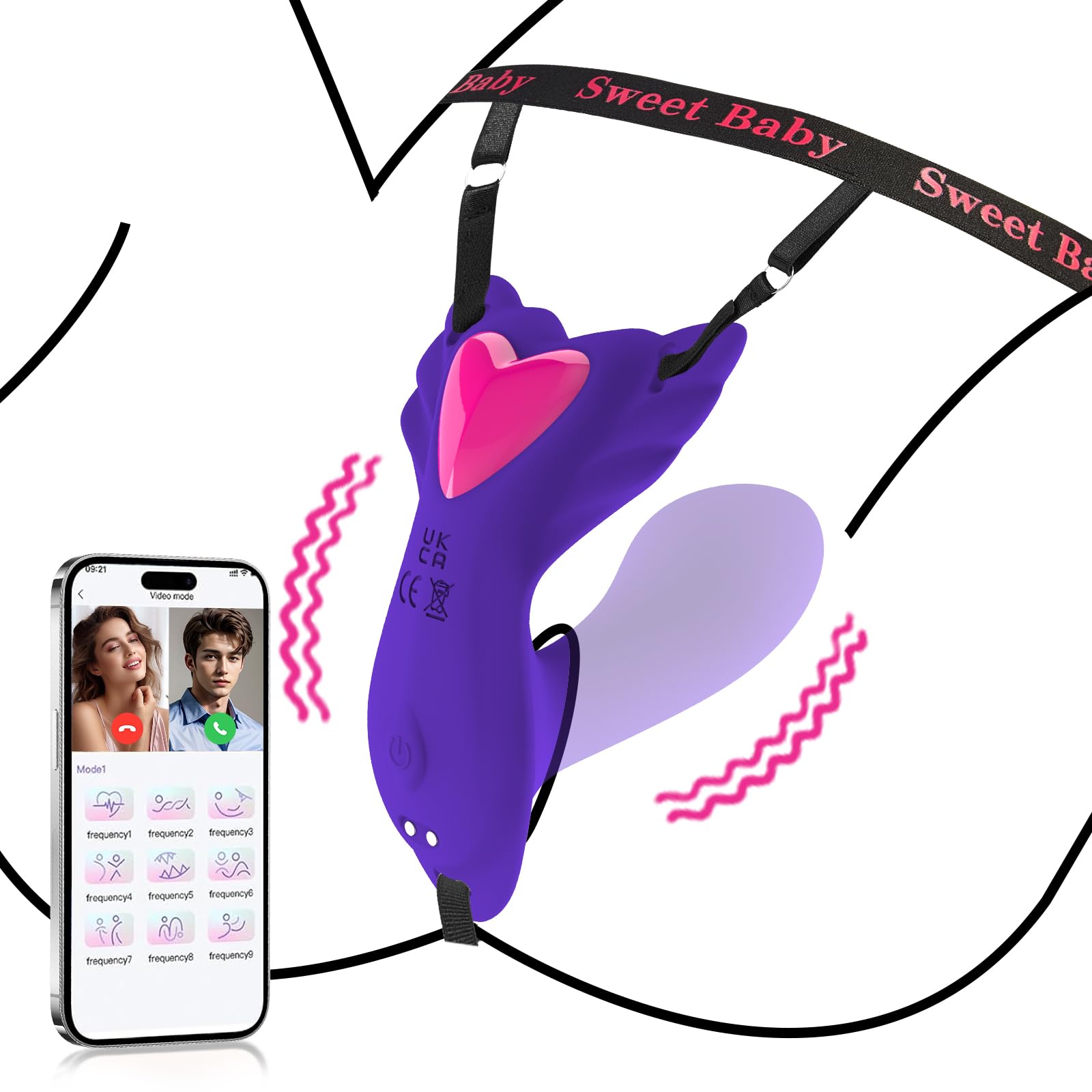 Vibrador portátil para bragas, consolador, juguete sexual para mujeres con 9 vibraciones, control por aplicación, juguetes sexuales para adultos para parejas, vibrador para el punto G, vibradores de mariposa, juguete sexual femenino, herramientas de placer sexual para mujeres.