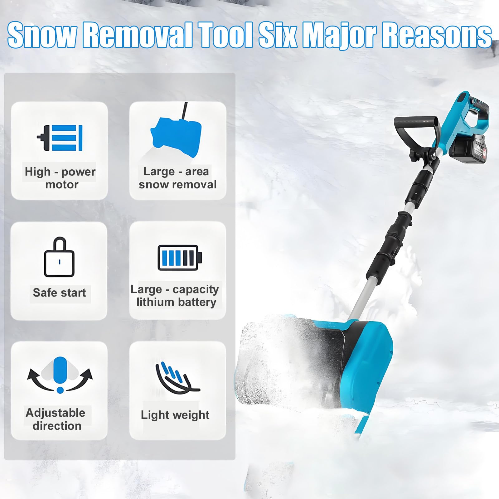 Quitanieves Inalámbrico De 21 V, Recargable A Batería: Limpia Caminos De 31 Cm Y Nieve De 15 Cm De Profundidad. Soplador De Nieve Eléctrico De 2800 RPM. Fácil De Guardar