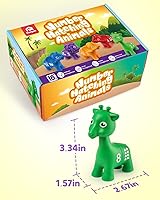 Vista 7 de Coogam Number Matching Toy Set, 10pcs Double-Sided Animal Number Counting Game, Preschool Montessori Fine Motor Skill Mathematics Educational Toys